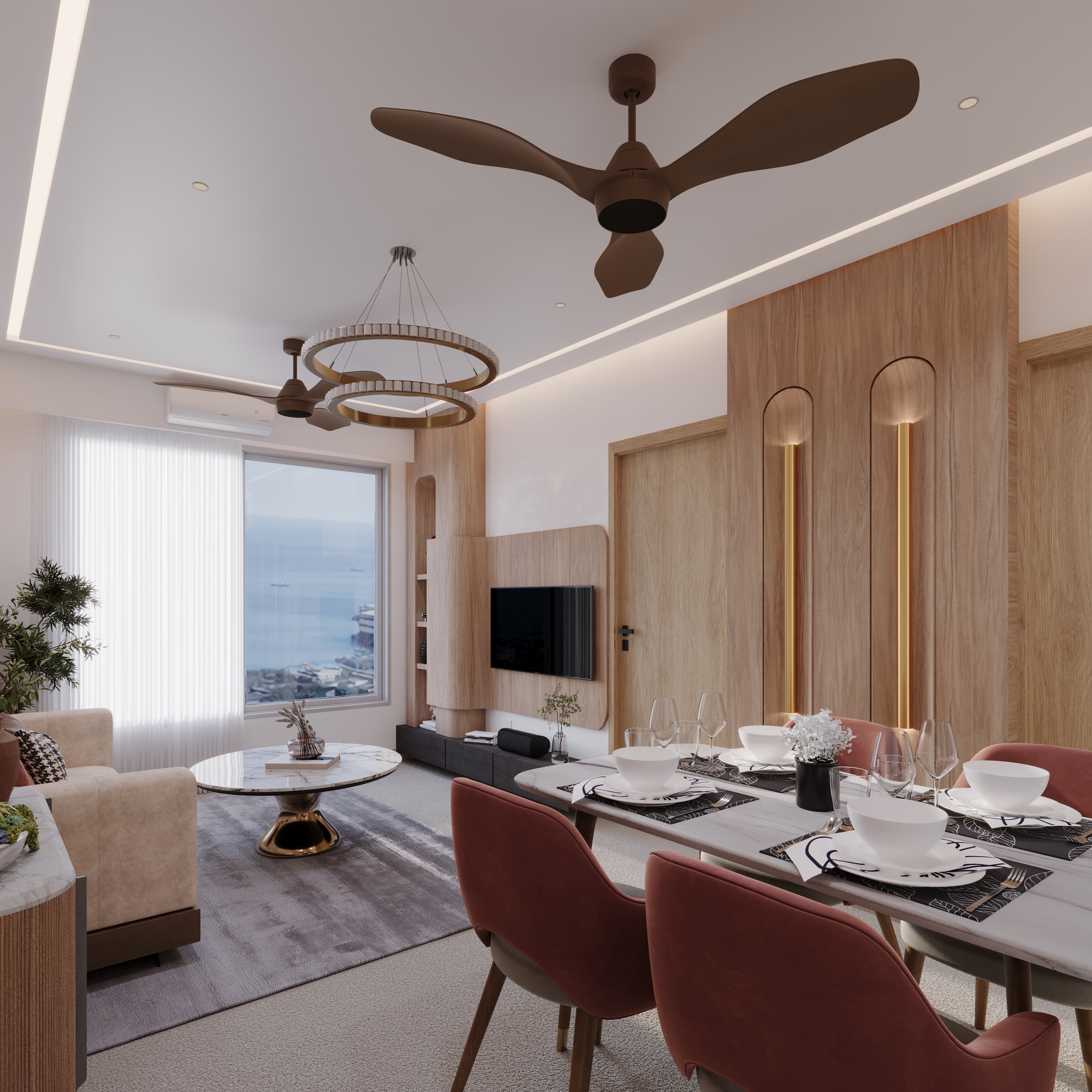 1 BHK: Living Area